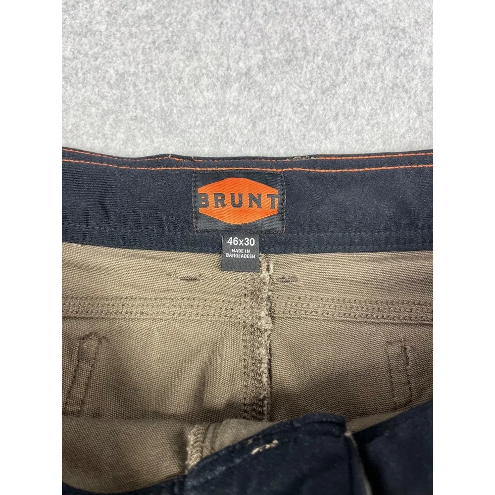 Brunt The Torra Pants Mens 46x30 Brown Canvas Water Repellent Articulated Knees